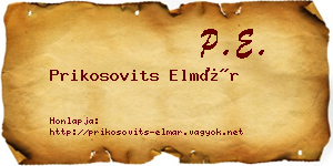 Prikosovits Elmár névjegykártya